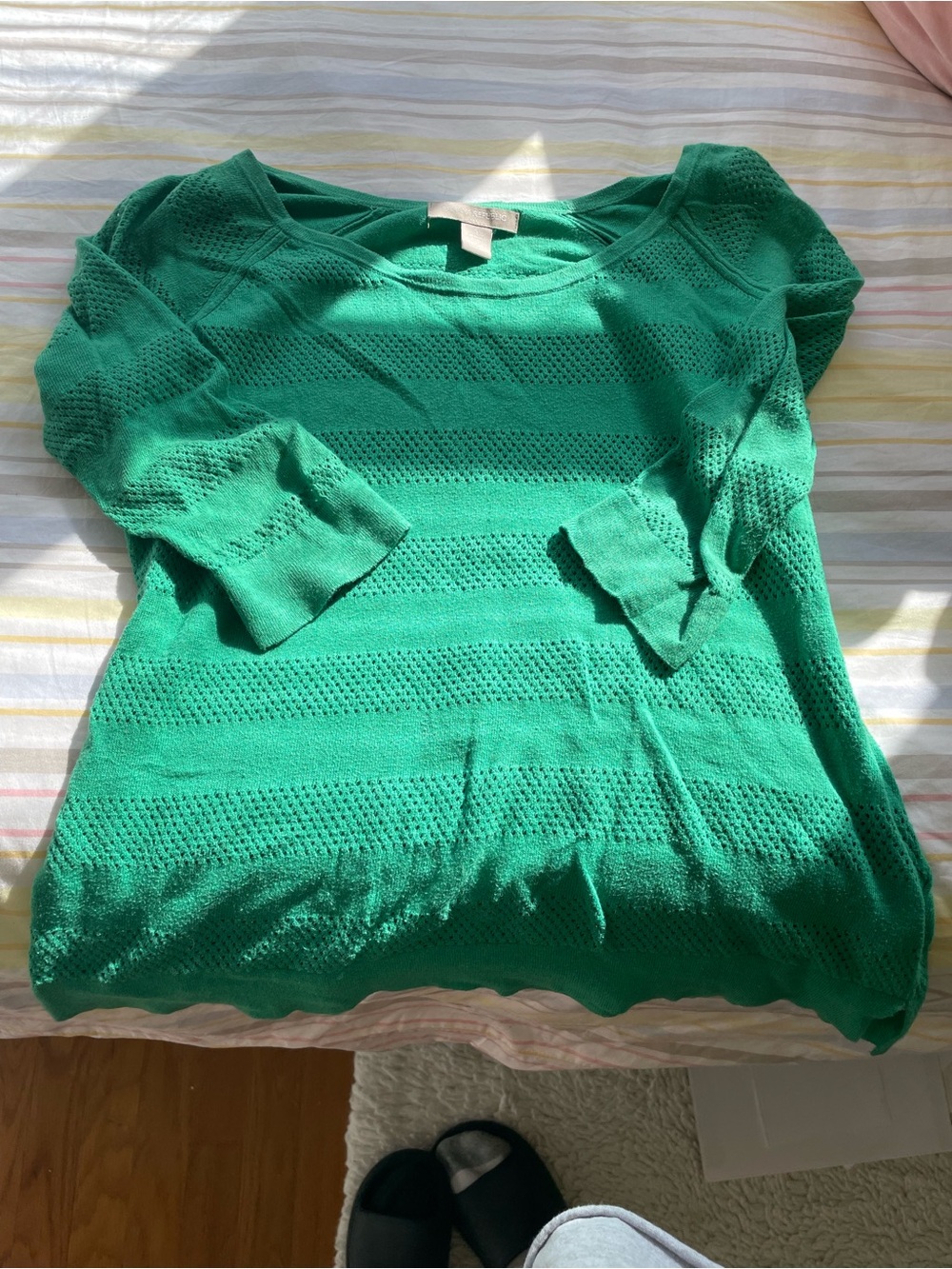 Banana Republic Open-Knit Green Women's Top
